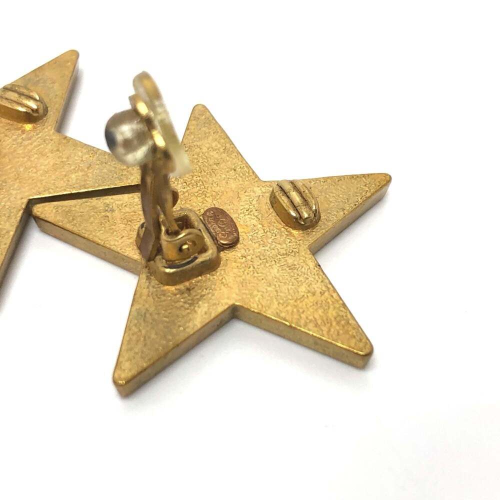 CHANEL Authentic Vintage Black Logo Earrings - Picture 9 of 10